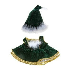 16" Velvet Christmas Gown and Cap