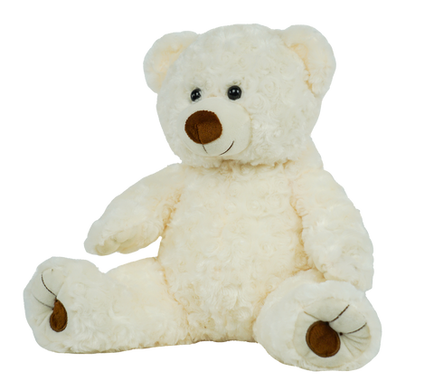 16" White Twist Bear