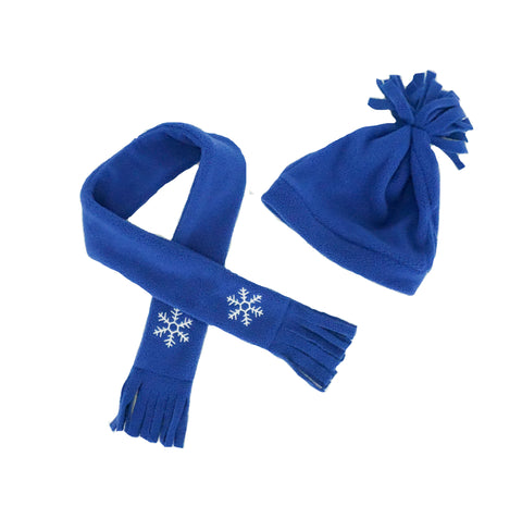 16" Blue Hat & Scarf